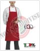 Grembiule Cucina Pettorina con Tascone cm 90x70 Rosso Fuco  Ego Chef Italia Art.6103007C