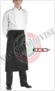 Grembiule Francese Lungo Cuoco Chef Banconiere Barista Ego Chef Italia Nero  Art.6107002C