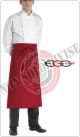 Grembiule Francese Lungo Cuoco Chef Banconiere Barista Ego Chef Italia Rosso Art.6107007C