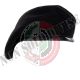 Basco Boina Fostex Militare Beret Nero Bordino Pelle Esercito Vigilanza Sicurezza Polizia Art. 211117-N