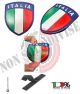 Scudetto Patch Toppa Gommata con Velcro 3D PVC Italia Per Tuta OP Polizia Carabinieri Guardie Giurate GPG Bordo Blu Art. PVC-18