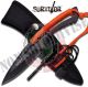 Coltello Sopravvivenza Militare Outdoor Survivor Paracord Arancio + Accarino Art. HK--767OR