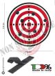 Patch Gommata 3D con Velcro cm 8.00 Bersaglio Rosso con Fori Targhet Red 101 INC Art. 444130-3892