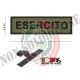Patch Gommata con Velcro 3D ESERCITO in Verde cm 2.20x8.3 INC101 Art. 444130-5357