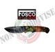 Coltello Serramanico Camouflage Mimetico Foglia Lama Nera FOSCO Caccia Pesca Campeggio Art. 1285C01  