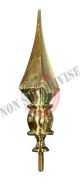 Lancia Puntale Ottone per Aste Portabandiera Generico Rombo Ufficio Art. BRK-GEN-R