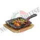 Padella Padellino BBQ Grill con Supporto in Legno Quadrato Kuchenprofi Art. 5113719 