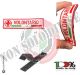 Toppa Patch Lineare Gommata 3D PVC Croce Rossa Italiana VOLONTARIO per Tuta Soccorritore NEW Art. PVC-33