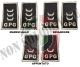 Tubolari Ricamati Bordo Argento Fondo Nero  GPG - GPGIPS - Appuntato Brigadiere Maresciallo Art. CSM-GLOBAL