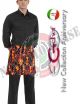 Grembiule Falda Banconiere Con Tascone Flames Fiamme Inferno Lucifero cm 40x70 Ego Chef Art. 6100110A
