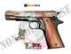 Pistola a Salve Starter Scacciacani Semi Automatica Azione Singola Marca Bruni Italia Calibro 8 Nero + Cromo  1911 B96 Art. BR-1500BN