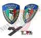 Patch Toppa Scudetto con Velcro PVC 3D  ITALIA + LOGO cm 9x7.50 Grande Polizia Locale Pegaso New Art. PVC-11