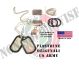 Coppia di Piastrine Americane US Originali  Colore Acciaio Con Silenziatore Dog Tags Kit Neutre Art. 16316019