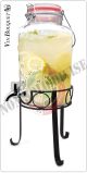Dispenser 3 Litri in Vetro con Rubinetto Glass With Stand, 32.5 x 19 x 19 cm Vin Bouquet Art.FIH285