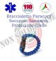 Bracciale Paracord Blu Royal Emergenza 118 Soccorso Protezione Civile Art. 16370103