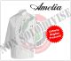 Giacca Professionale Unisex Cuoco Chef Bianca Modello 100% Cotone Gabardine By Amelia Primo Prezzo per Scuola Alberghiera Art.AMELIA-1