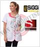 Casacca Manica Corta Donna Siggi Bianco + Fuxia Art.28CS1306/00-0001F