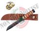 Coltello Combattimento Militare Fodero Cuoio KA BAR USMC IWO JIMA Replica 101 INC Art.44153