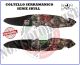 Coltello Serramanico con Rompivetro + Tagliafune Serie Skull Teschi Panna INC 101 Art.457403