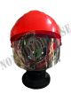 Casco Elmo Rosso Protettivo Completo di Visiera Sicor Professionale Antincendio Boschivo Soccorso Tecnico Protezione Civile Covin19 EDL-01 Art. 05050/010/019