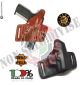 Fondina Professionale Pelle Canna Scoperta con Sgancio Rapido Vega Holster Polizia Carabinieri Vigilanza Art.F1