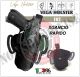 Fondina da Cintura in Cordura Nera Sgancio Rapido per Carabinieri polizia Vigilanza Vega Holster Italia Art.FH2