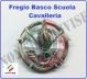 Fregio Basco Militare Metallo  Scuola Cavalleria Esercito Italiano Art.NSD-F-47