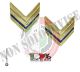 Coppia di Gradi Metallo Nuovo Modello Aeronautica Sergente Art.G4-ARS
