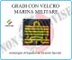 Grado a Velcro Giubbotto Navigazione Marina Militare Ammiraglio  Squadra I.S. Art.M-29