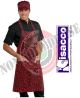 Grembiule Cucina Pettorina con Tascone cm 90x70 SUSHI Nero + Rosso  Isacco Art.087073