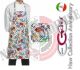 Grembiule Cucina Pettorina con Tascone cm 90x70 Fantasy Art. 6103102A