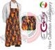 Grembiule Cucina Pettorina con Tascone cm 90x70 Flames Art.6103110A