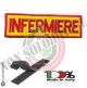 Patch Ricamata Infermiere Rosso-Giallo con Velcro Art.NSD-INF-RG