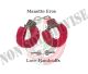 Manette Handcuffs Rossa dell'amore in Peluche Fetish Sadomaso .... Famolo Strano Art. 29353