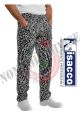Pantalaccio Pantaloni Coulisse Unisex Cuoco Chef Pasticcere Sushi Nero + Bianco  Isacco Art. 044672