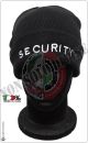 Berretto Zuccotto Papalina Watch Cap Invernale Nero con Ricamo SECURITY  Art.SEC-10