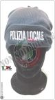 Berretto Zuccotto Papalina Watch Cap Invernale Nero con Ricamo Polizia Locale Art.TUS-43
