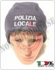 Berretto Cuffia Tonda Blu Navy Papalina in Micropile Pile Climi Freddi Polizia Locale Art. NSD-BRK-8