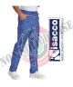 Pantalaccio Pantaloni Coulisse Unisex Cuoco Chef Pasticcere NEW YORK Blu Bianco Isacco Art. 044675