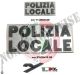 Coppia Patch Toppa con Velcro Alta Visibilità POLIZIA LOCALE da Applicare  Gilet Tattico o giubbotto Antiproiettile  Art. PL-BX