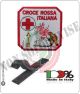 Patch Toppa con Velcro  Croce Rossa Italiana CRI AIB  Art.NSD-CRI-AIB