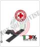 Patch Toppa Ricamata con Velcro Croce Rossa Italiana CRI 22 Agosto 1864 CONVENZIONE DI GINEVRA cm 6.00 DAE Art.CRI-P6