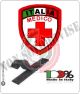 Patch Scudetto Croce Rossa Italiana Medico Nuovo Modello  CRI Art.CRI-MED