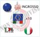 Patch Toppa Bandiera EuroItaly Euro Italy Ricamato con Velcro INGROSSO X 10 pezzi  Art.ING-EUI4