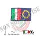 Patch Toppa Ricamata a macchina Termoadesiva Italia Europa 4.00x2.50  Art.IT-EU