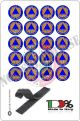 Patch Toppa Ricamata con Velcro cm 8.50  Protezione Civile Tutte le Regioni Italiane  Art PC-ITALIA