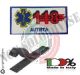 Patch Ricamata 118 Soccorso Sanitario con Velcro AUTISTA  Art. NSD-118A