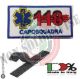 Patch Ricamata 118 Soccorso Sanitario con Velcro CAPOSCQUADRA  Art. NSD-118C