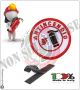 Patch Toppa con Velcro Ricamata  Antincendio Estintore - Corsi Antincendio Art.NSD-ANTI