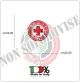 Patch Toppa Ricamata Termo Adesiva Croce Rossa Italiana CRI 22 Agosto 1864 CONVENZIONE GINEVRA cm 22.00 Gigante Art.CRI-P12